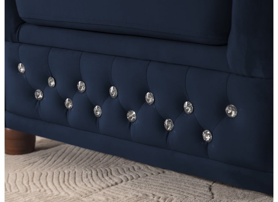 Sofa trzyosobowa z funkcją spania pikowana Chesterfield FELIX BLINK 3 4