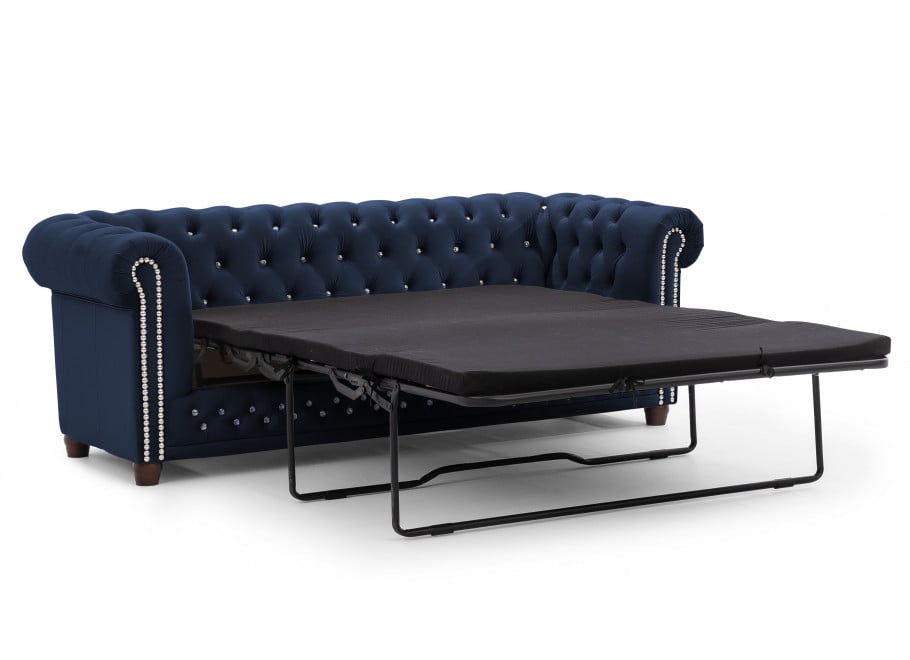 Sofa trzyosobowa z funkcją spania pikowana Chesterfield FELIX BLINK 3 1