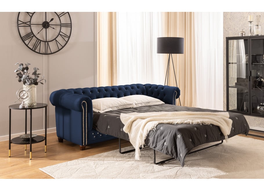 Sofa trzyosobowa z funkcją spania pikowana Chesterfield FELIX BLINK 3 14