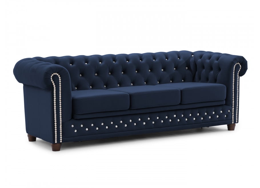 Sofa trzyosobowa z funkcją spania pikowana Chesterfield FELIX BLINK 3 3