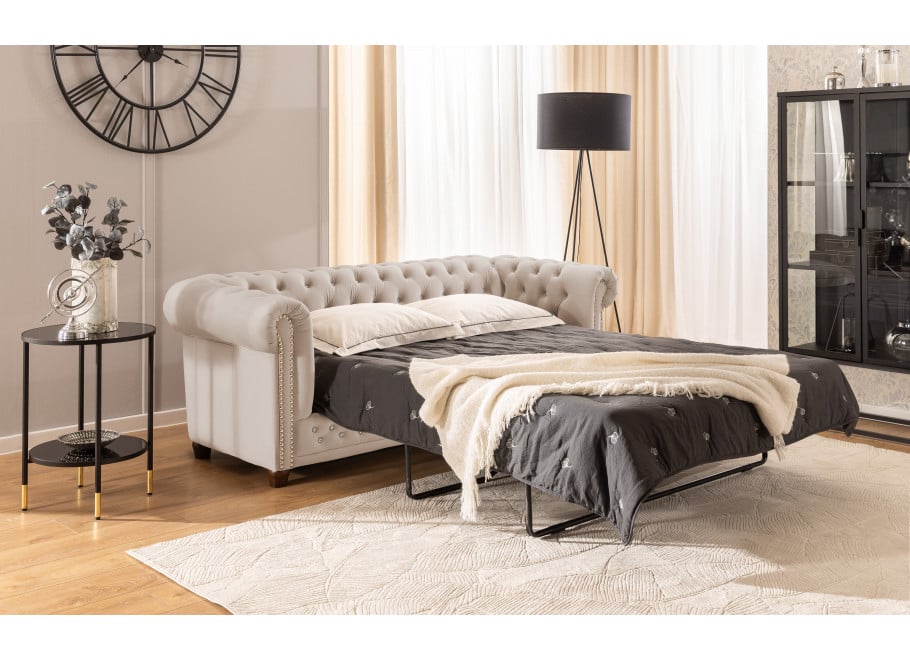 Sofa trzyosobowa z funkcją spania pikowana Chesterfield FELIX BLINK 3 17