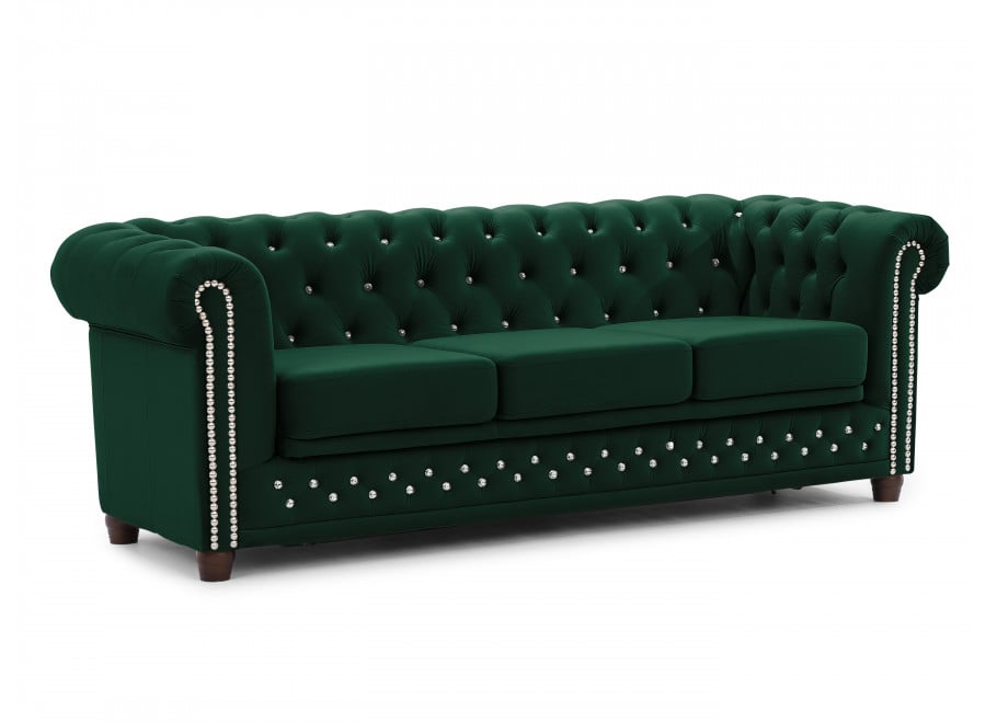 Sofa trzyosobowa z funkcją spania pikowana Chesterfield FELIX BLINK 3 19