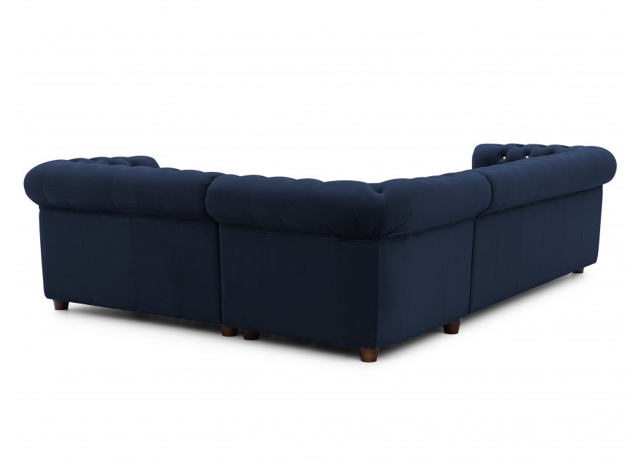 Narożnik sześcioosobowy pikowany Chesterfield FELIX BLINK 3+E+2 z funkcją spania 23