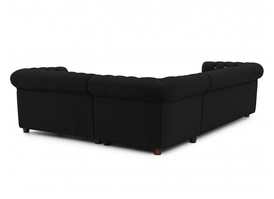 Narożnik sześcioosobowy pikowany Chesterfield FELIX BLINK 3+E+2 z funkcją spania 28