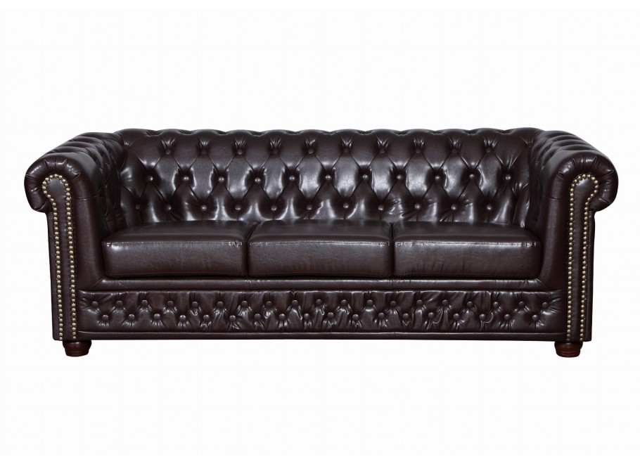 Sofa trzyosobowa z funkcją spania pikowana Chesterfield FELIX 3 19