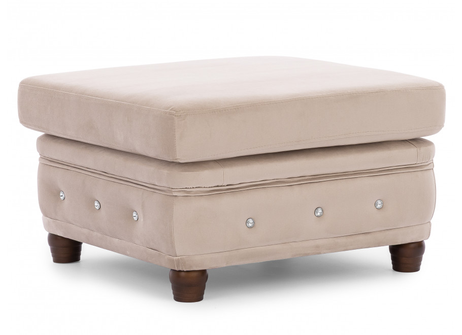 Puf pikowany z kryształkami Chesterfield 75x70 FELIX BLINK 1