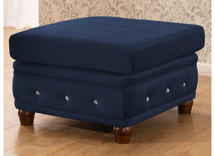 Puf pikowany z kryształkami Chesterfield 75x70 FELIX BLINK 6