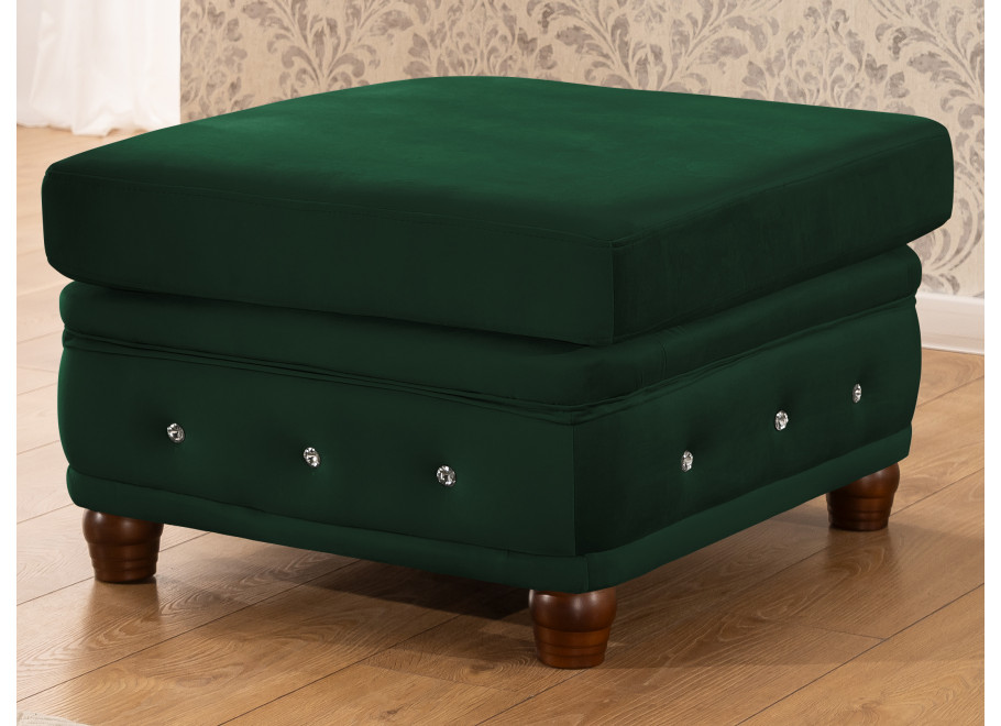 Puf pikowany z kryształkami Chesterfield 75x70 FELIX BLINK 8