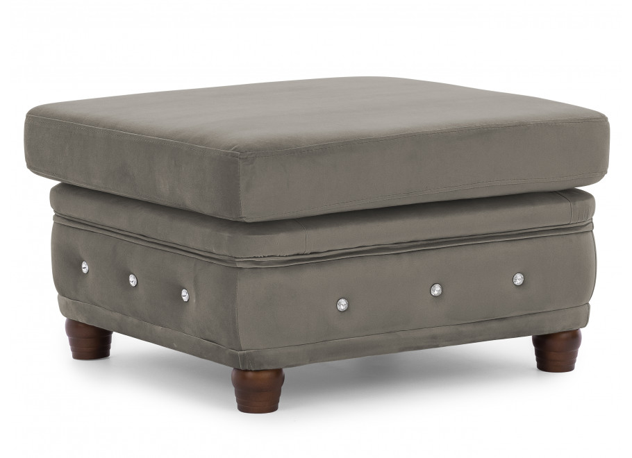 Puf pikowany z kryształkami Chesterfield 75x70 FELIX BLINK 11