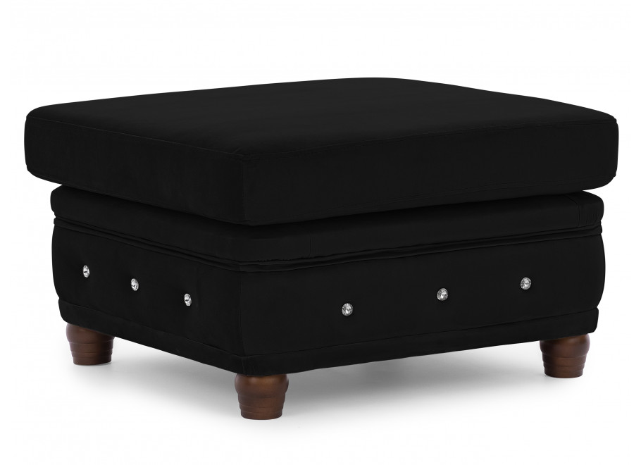 Puf pikowany z kryształkami Chesterfield 75x70 FELIX BLINK 12