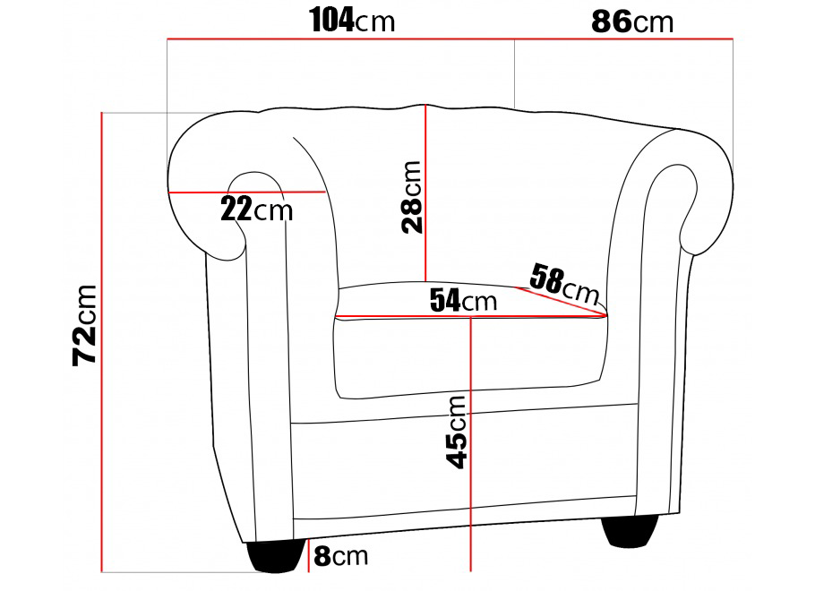 Fotel pikowany FELIX BLINK Chesterfield 35