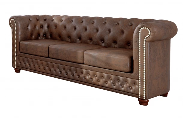 Sofa trzyosobowa z funkcją spania pikowana Chesterfield FELIX 3 - design i funkcjonalnosc w parze Sofa trzyosobowa z funkcją spania pikowana Chesterfield FELIX 3 - design i funkcjonalnosc w parze