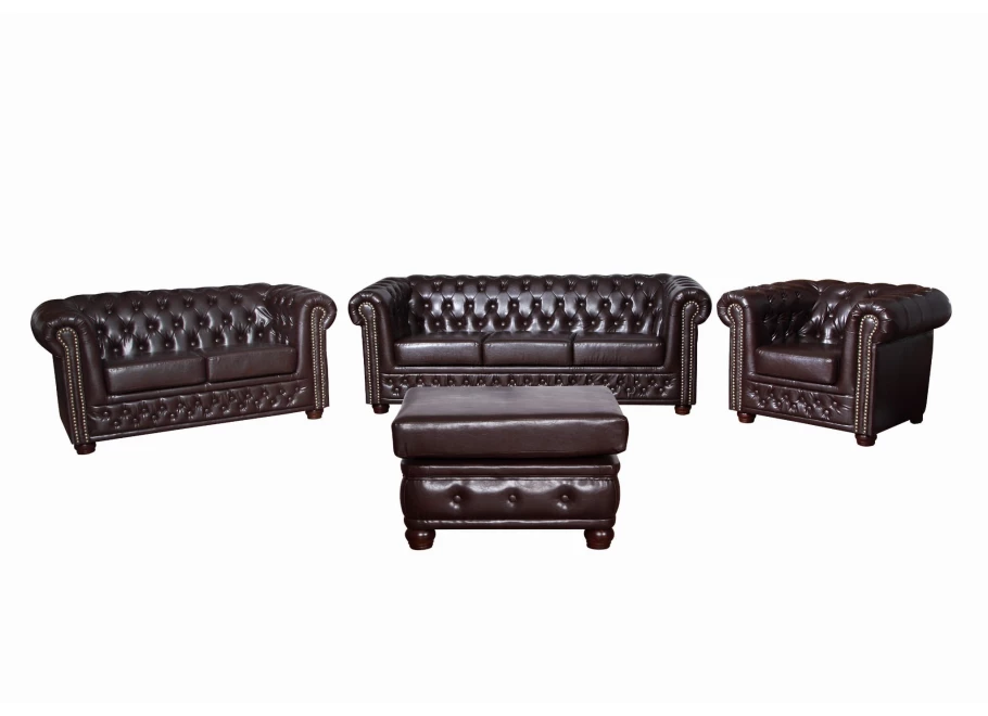 Puf pikowany Chesterfield 75x70 FELIX Puf pikowany Chesterfield 75x70 FELIX