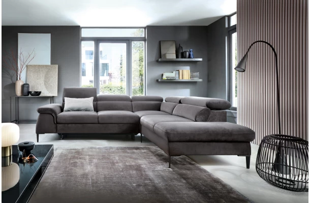 Narożnik pięcioosobowy z funkcją spania nowoczesny Lumes L - design i funkcjonalnosc w parze