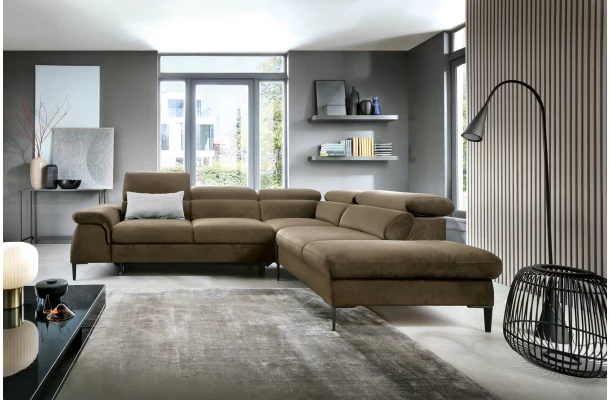 Narożnik pięcioosobowy z funkcją spania nowoczesny Lumes L - design i funkcjonalnosc w parze