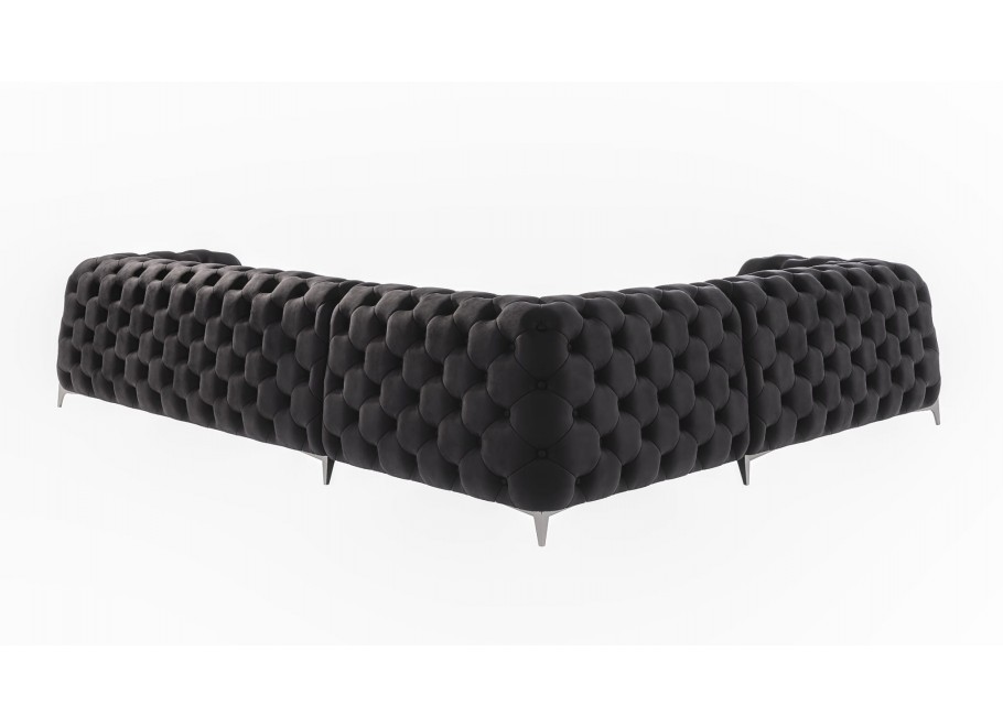 Narożnik sześcioosobowy pikowany glamour Chesterfield KALIFORNIA 2+E+3 11