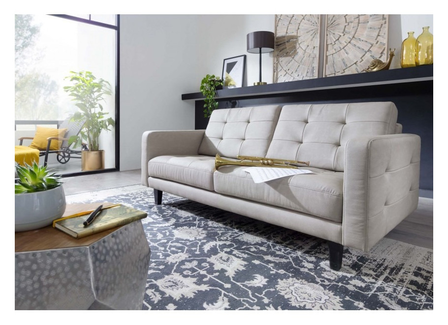 Sofa dwuosobowa klasyczna pikowana, na wysokich nóżkach Marino 3