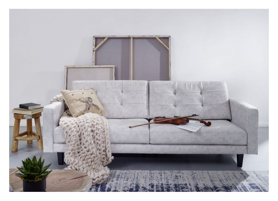 Sofa trzyosobowa klasyczna pikowana, na wysokich nóżkach Marino 3