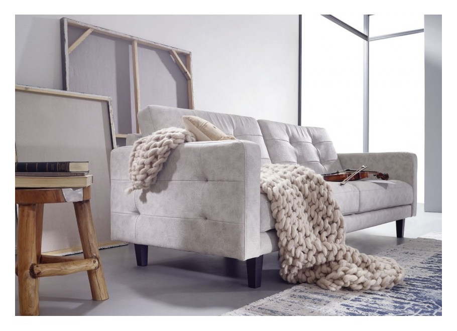 Sofa trzyosobowa klasyczna pikowana, na wysokich nóżkach Marino 4