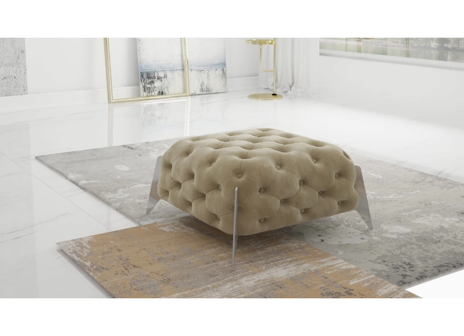 Puf pikowany Chesterfield 80x80 KALIFORNIA