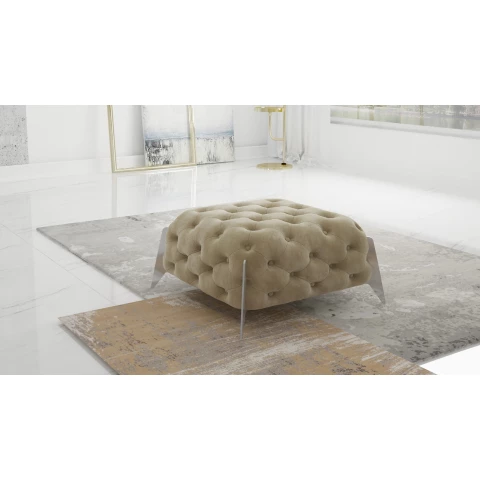 Puf pikowany Chesterfield 80x80 KALIFORNIA