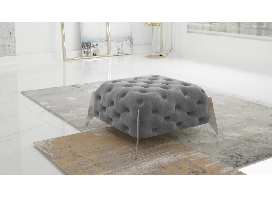 Puf pikowany Chesterfield 80x80 KALIFORNIA