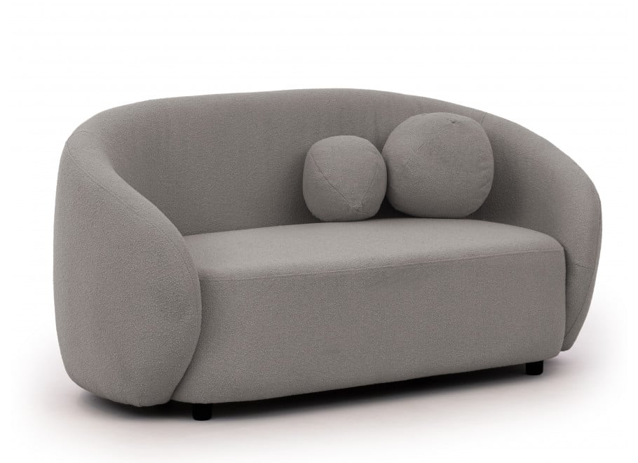 Szara sofa dwuosobowa Cloudi – wygodna z poduszkami do salonu 2