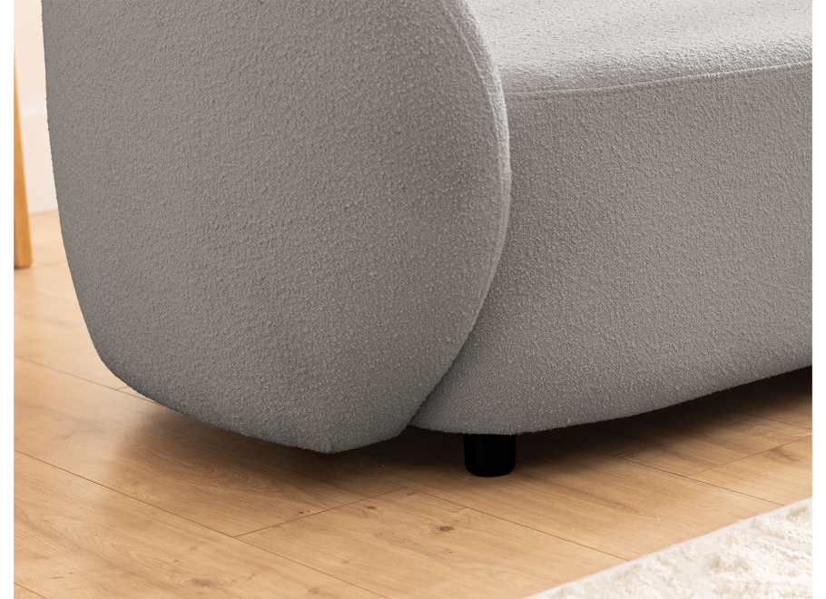 Szara sofa dwuosobowa Cloudi – wygodna z poduszkami do salonu 8