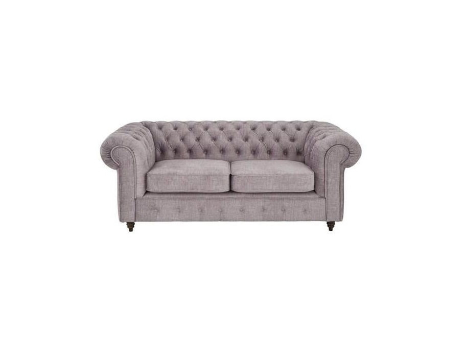 Jasnoszara sofa dwuosobowa VALENCIA – pikowana Chesterfield - Vogue 14