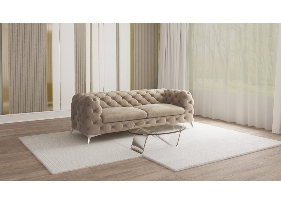 Sofa trzyosobowa  pikowana glamour Chesterfield TEO 2,5 8