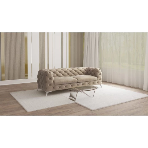 Sofa trzyosobowa  pikowana glamour Chesterfield TEO 2,5