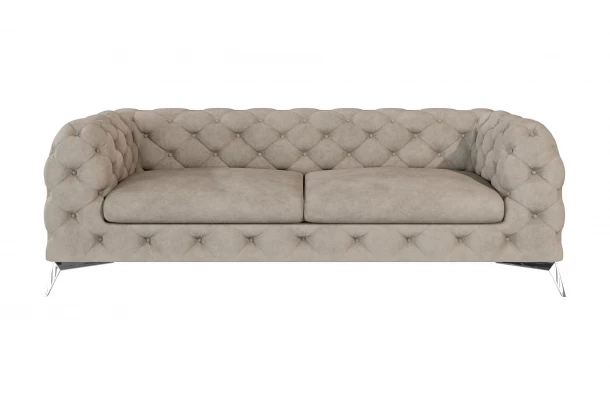 Sofa trzyosobowa  pikowana glamour Chesterfield TEO 2,5 - funkcjonalne