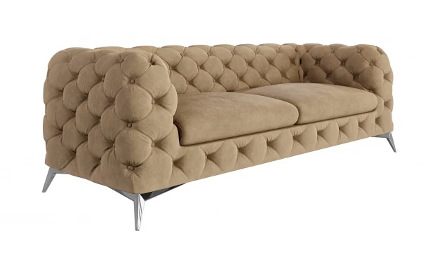 Sofa trzyosobowa  pikowana glamour Chesterfield TEO 2,5 - spanie