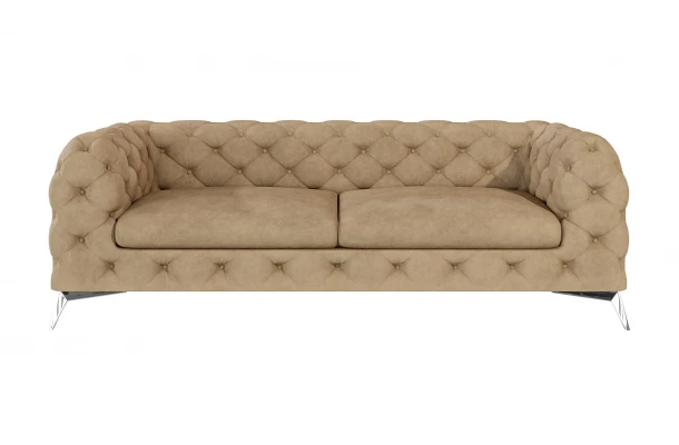 Sofa trzyosobowa  pikowana glamour Chesterfield TEO 2,5 - komfortowe