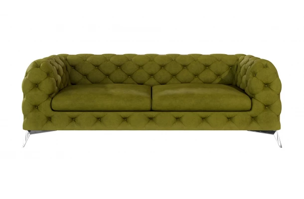 Sofa trzyosobowa  pikowana glamour Chesterfield TEO 2,5 - eleganckie