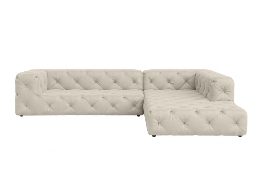 BENTLEY narożnik glamour – beżowy, komfortowy mebel do dużego salonu 2