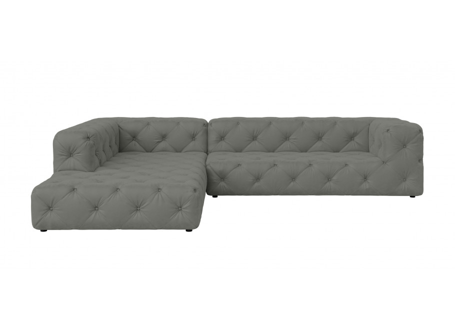 BENTLEY narożnik glamour – szary odcień, wygodny mebel do dużego salonu 2