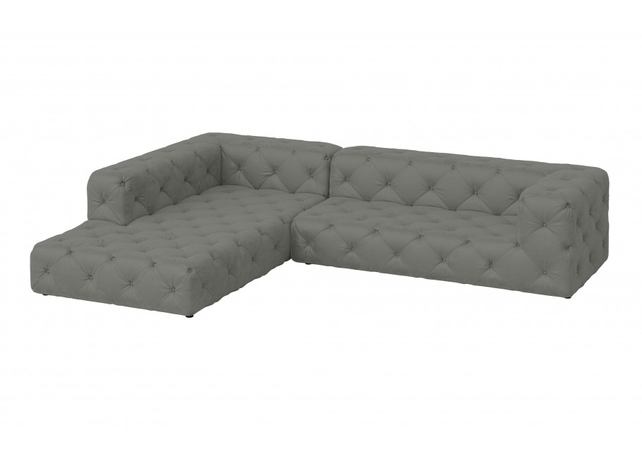 BENTLEY narożnik glamour – szary odcień, wygodny mebel do dużego salonu 4