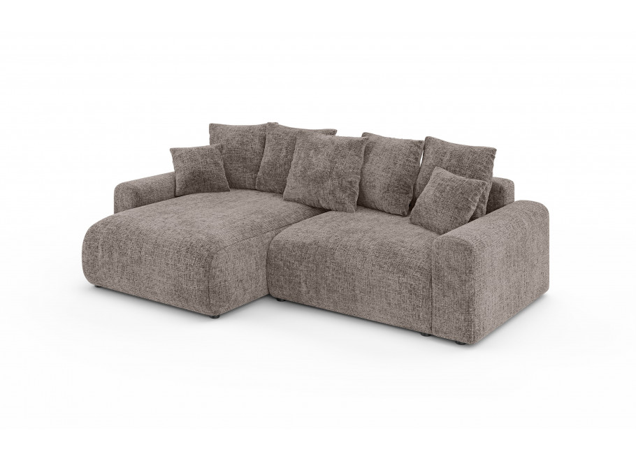 Narożnik czteroosobowy Cleo small – brązowy narożnik z funkcją spania do salonu 4