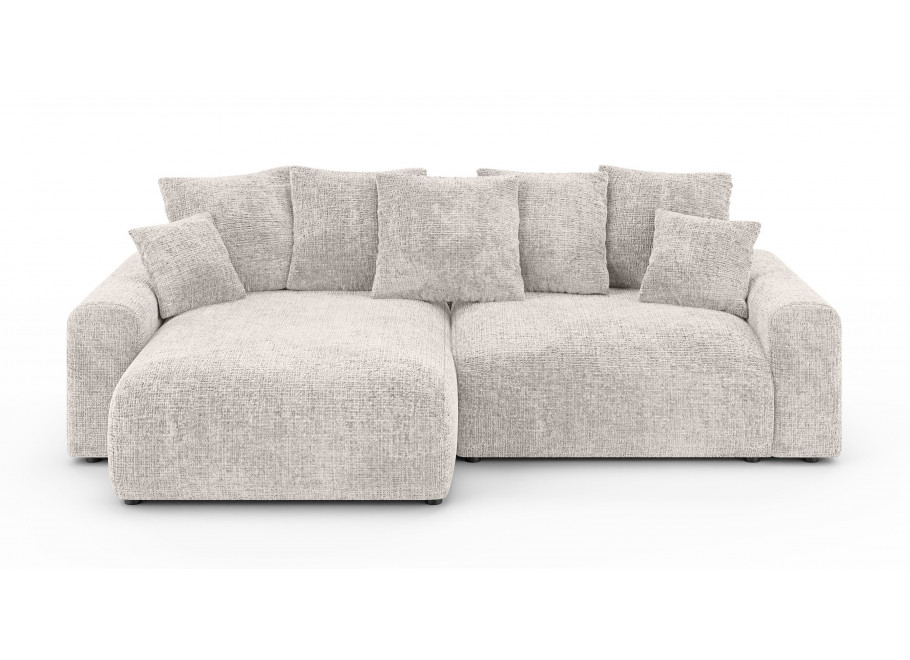 Narożnik czteroosobowy z funkcją spania Cleo small – beżowy, elegancki mebel do salonu 2