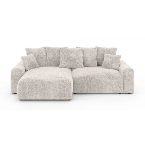 Narożnik czteroosobowy z funkcją spania Cleo small – beżowy, elegancki mebel do salonu