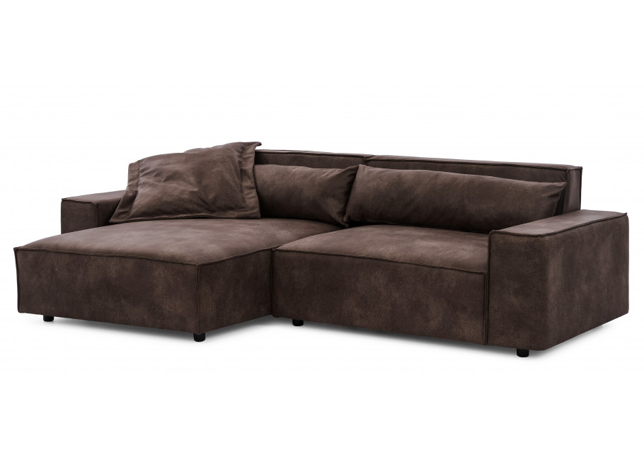 Narożnik czteroosobowy Ravello ciemnobrązowy – wygodny narożnik w ekoskórze 2