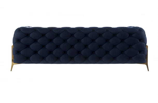 Sofa trzyosobowa pikowana glamour Chesterfield TEO HIGH 2,5 - funkcjonalne