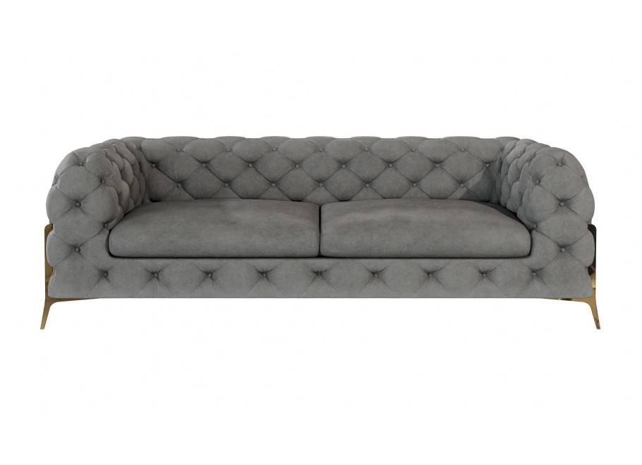 Sofa trzyosobowa pikowana glamour Chesterfield TEO HIGH 2,5 6