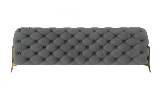 Sofa trzyosobowa pikowana glamour Chesterfield TEO HIGH 2,5 - nowoczesne