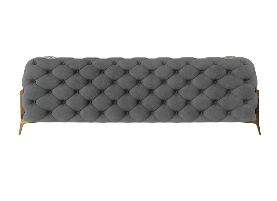 Sofa trzyosobowa pikowana glamour Chesterfield TEO HIGH 2,5