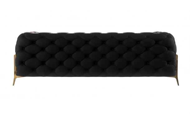 Sofa trzyosobowa pikowana glamour Chesterfield TEO HIGH 2,5 - wypoczynkowe