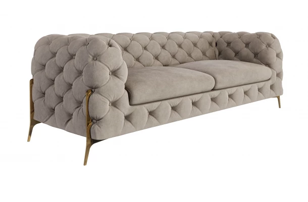 Sofa trzyosobowa pikowana glamour Chesterfield TEO HIGH 2,5 - design i funkcjonalnosc w parze