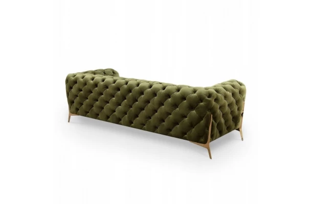 Sofa trzyosobowa pikowana glamour Chesterfield TEO HIGH 3 - praktyczne