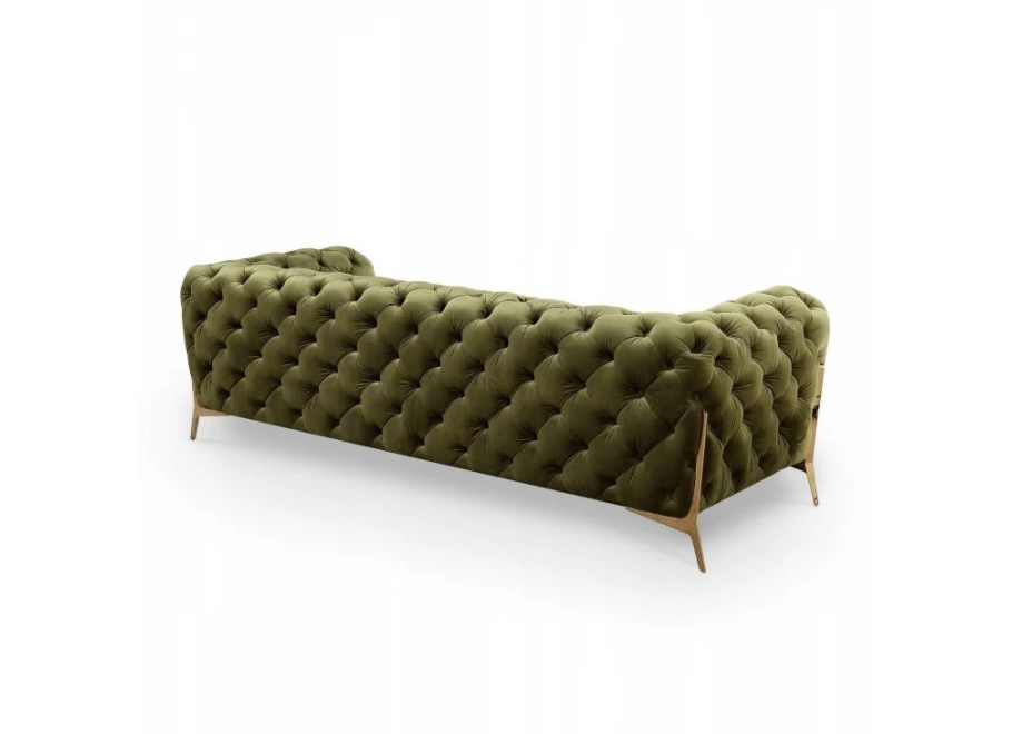 Sofa trzyosobowa pikowana glamour Chesterfield TEO HIGH 3